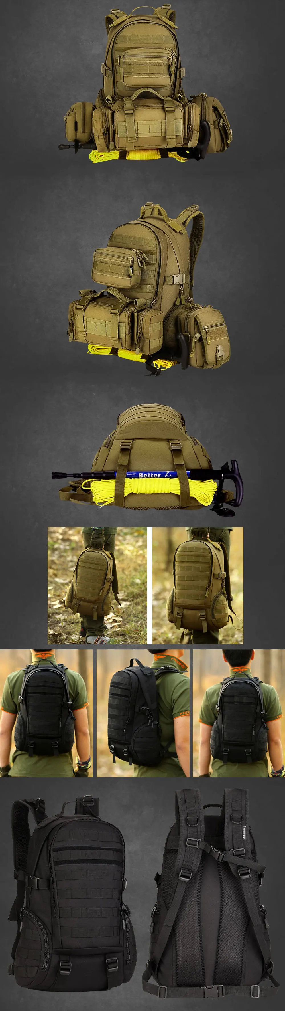 SINAIRSOFT 25л рюкзак для кемпинга Водонепроницаемый Рюкзак Molle военный школьный рюкзак тактический спортивный походный велосипедный рюкзак LY0020