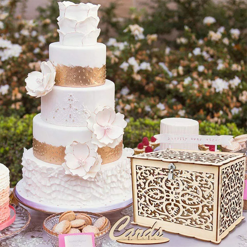 

Liviorap Mr & Mrs Wedding Gift Card Box Wooden Wedding Invitation Card Box Card Sign Set Country Wedding Decoration Gifts Party