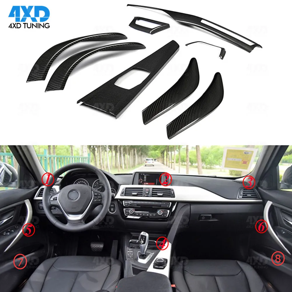 F36 F33 внутренняя отделка из углеродного волокна для BMW F34 GT F30 F80 M3 F32 M4 F82 аксессуары