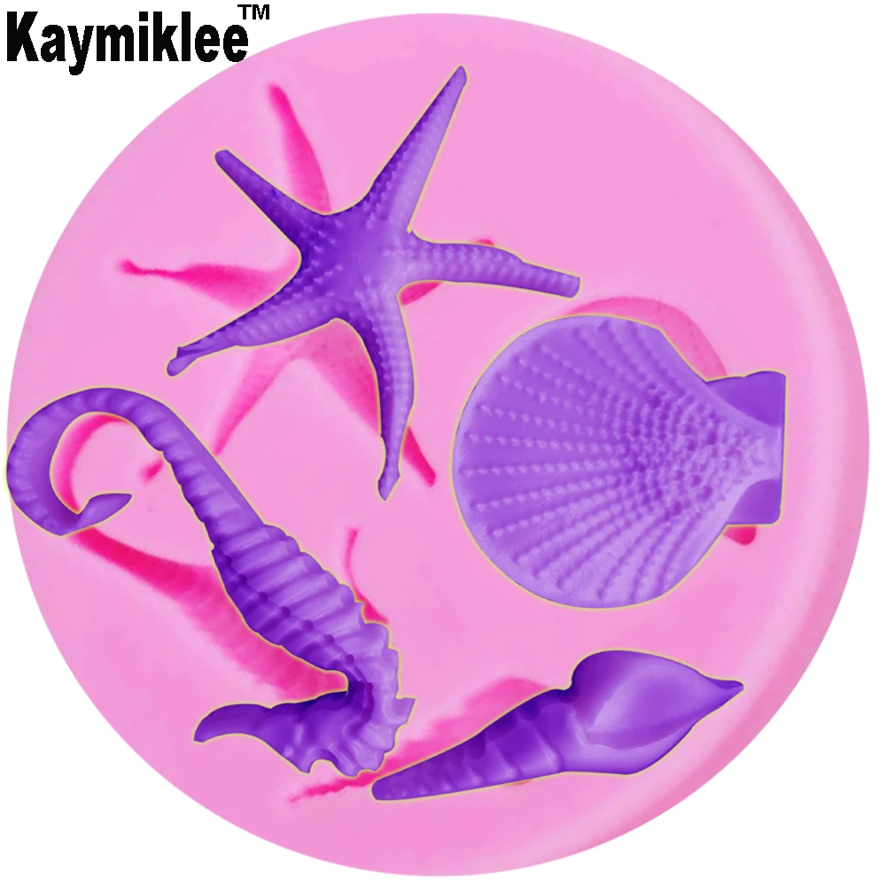

Силиконовая форма Kaymiklee M522 в виде раковины, форма для помадки, инструменты для украшения тортов, предметы для украшения тортов