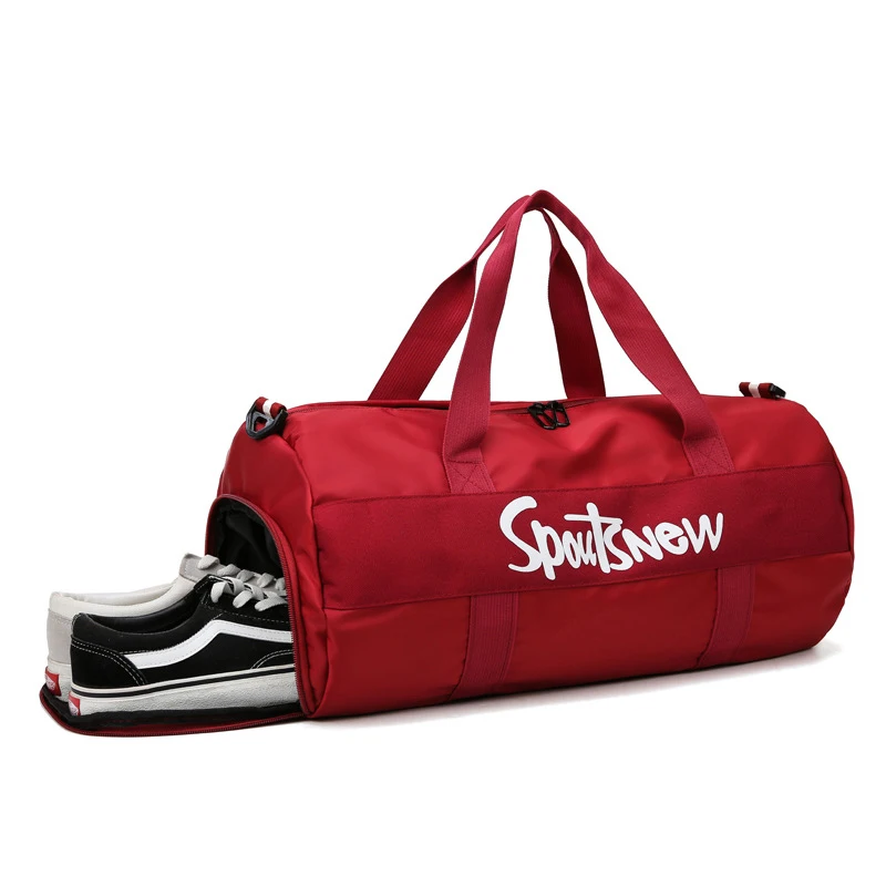 Waterproof Sports Bags For Women Men Oxford Cloth Travel Fitness Training Yoga Swimming Bags With Shoes Compartment Big Handbag