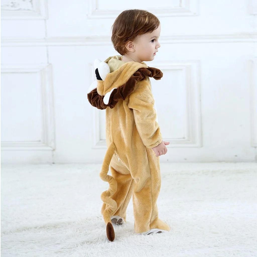 Одежда для детей комбинезон с изображением животных новорожденных комплект