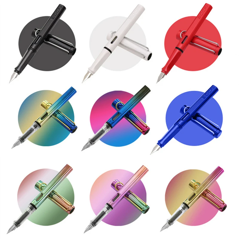 

High Quality Fashion Color Student Office Fountain Pen School Stationery Supplies Ink Pens Writing Pens