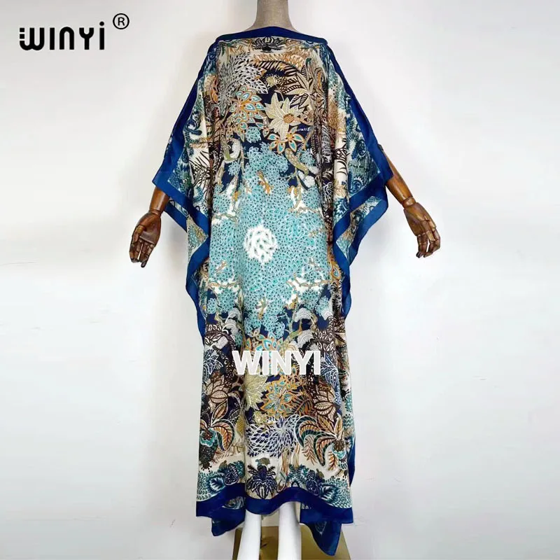 

Jurken zomer 2021 dames Boho Maxi Floral Summer long Sleeve robe foulard Holiday Beach Sundress Party evening sexy long Dress