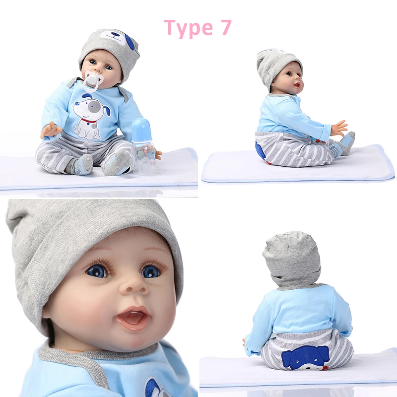 NPK Baby Reborn Doll мальчик живой игрушки для детей милые игрушки для девочек 22 дюймов 55 см мягкий силиконовый корпус Детские куклы подарок на день рождения