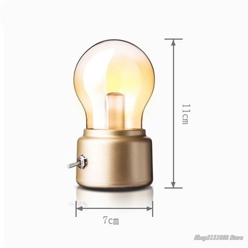 

Retro Edison Bulb USB Charging LED Lamp Bedroom Night Light Home Decor