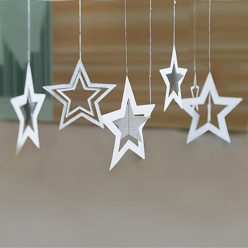 Бумажная гирлянда в форме звезды баннеры подвесные бумажные для украшения дома