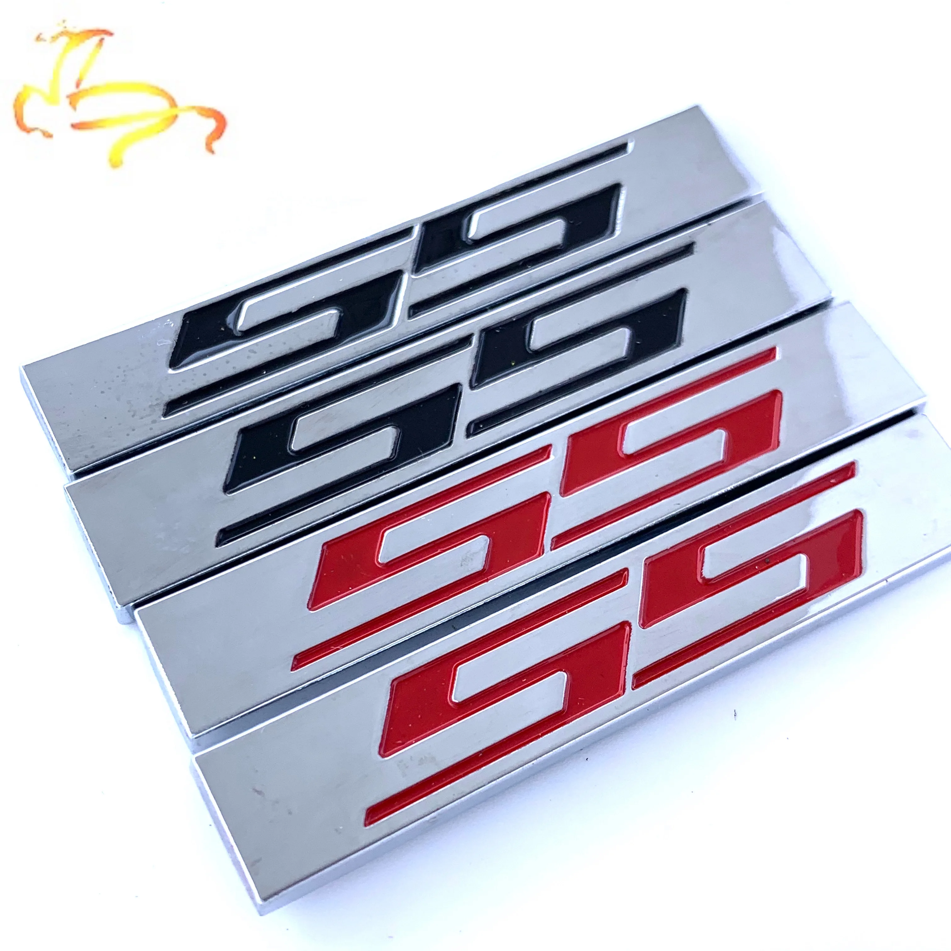 

2pcs 3D Metal Letter Badge Decal Emblems Sticker Case Car Styling For SS Chevrolet Cruze Aveo Captiva Lacetti Spark Epica