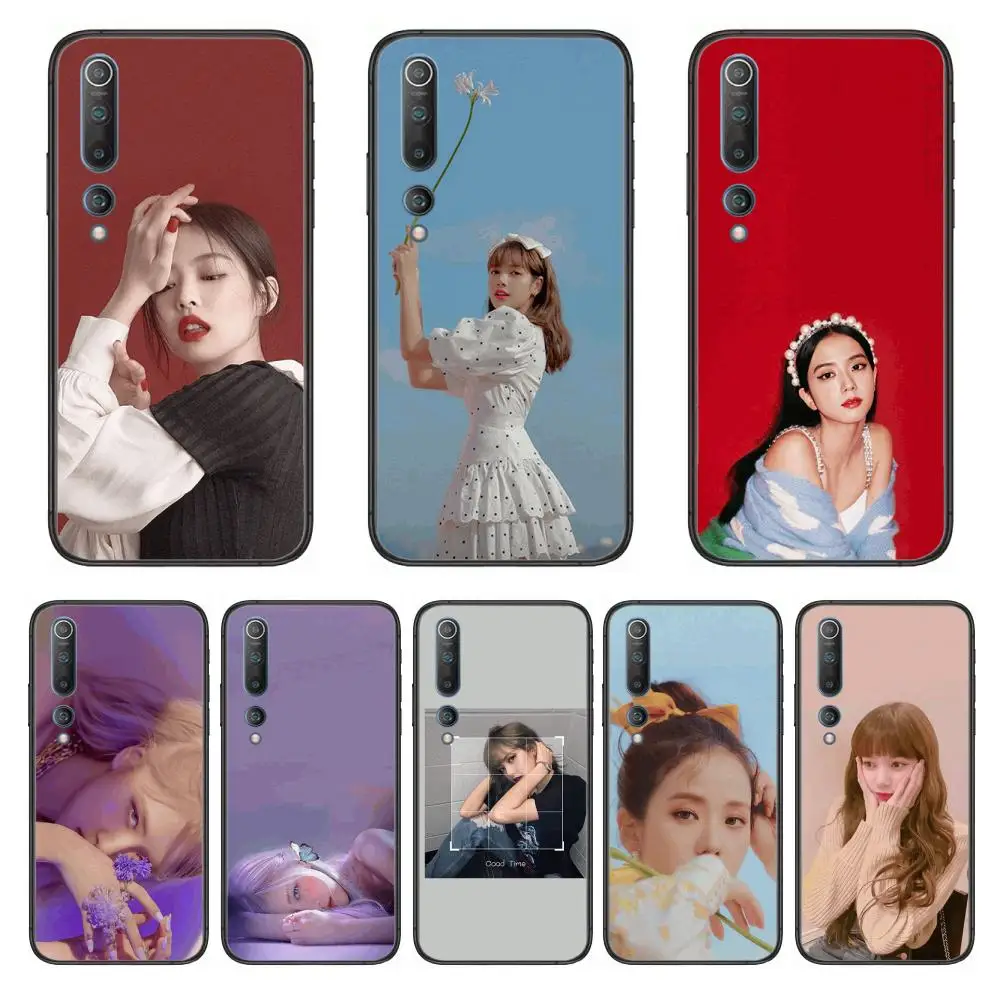 

Girl group blankpink Phone Case For xiaomi mi11 5g 10 liti Ultra 9Pro SE 3 8 Note Anime Black Cover Silicone Back Pretty tpu