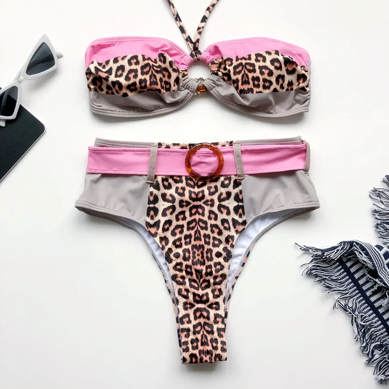

Sexy High Waist Bikini 2020 Swimsuit Women Snake Print Swimwear Female Push Up Bikinis Set Swimming Wear for Bathing Suit Woman