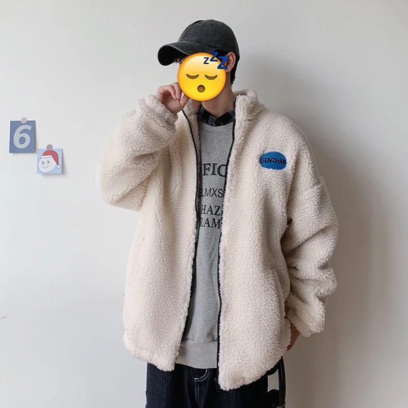 Новинка зимы 2019 Корейская версия утолщенного тренда из овечьей шерсти одежда для