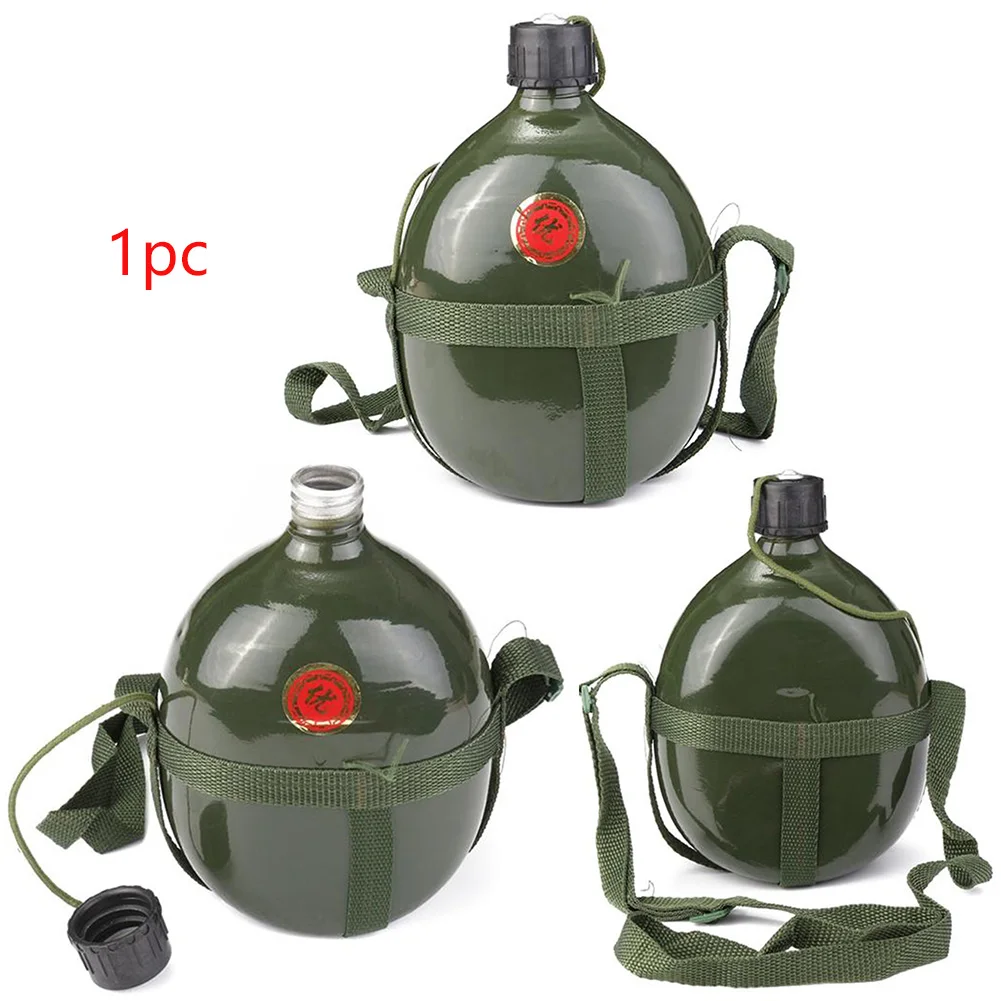 1.5L портативный алюминиевый военный тактический чайник открытый для верховой