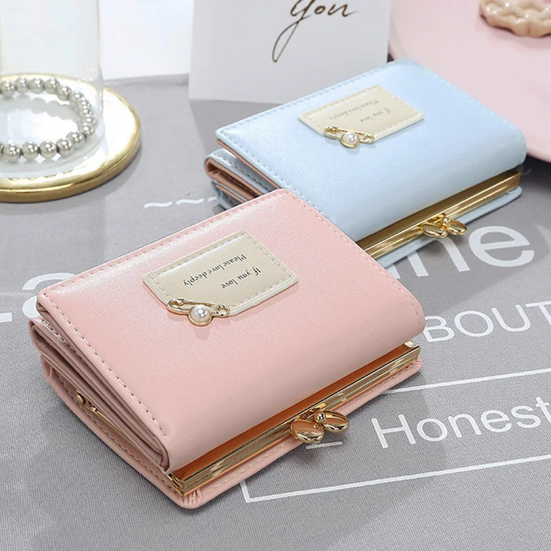 Женские маленькие кошельки тройного сложения женский короткий кошелек карман