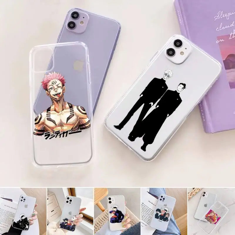 

Jujutsu Kaisen Satoru Gojo Phone Case For iphone 12 11 mini x xs xr pro max 8 7 6s 6 5 5s 5c se plus Transparent soft