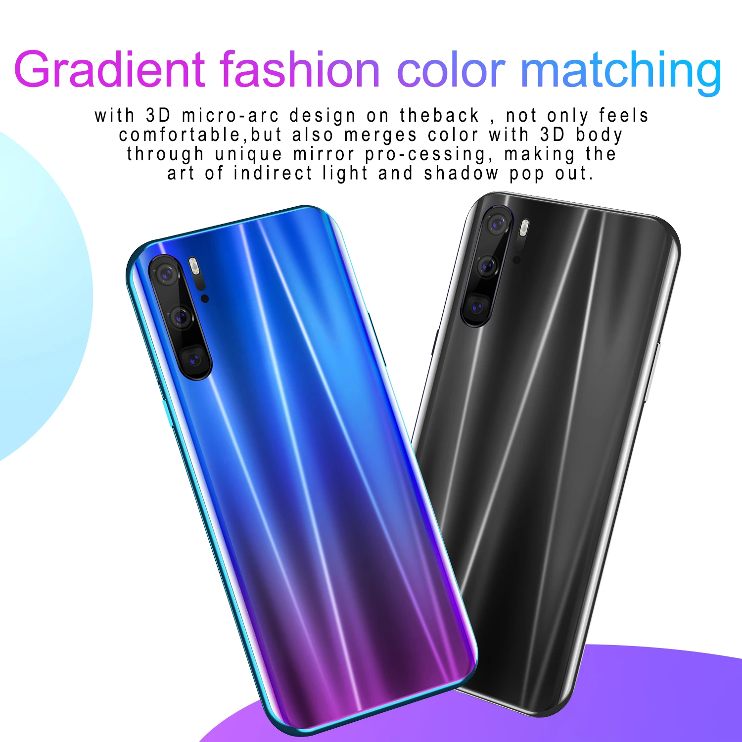 

Newest P41 6.1 InchSmartphone Android Full Screen Phone 3800mAh Capacity Battery 8+128G Face ID Free Gift Fast Delivery