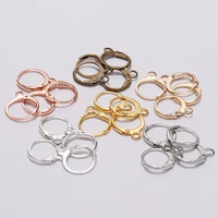 14x12mm french earring hooks gold color silver color bronze color metal clasps for diy jewelry earring making findings supplies