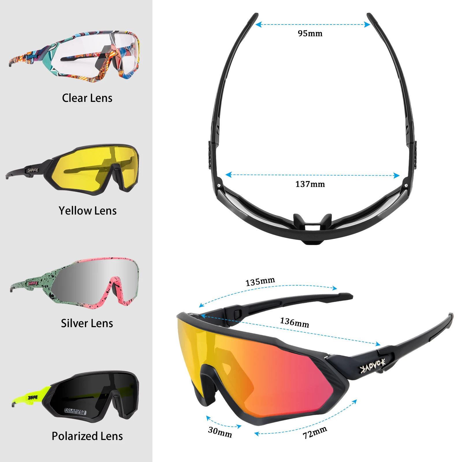 

Cycling Glasses MTB Bike Glasses Eyewear Running Fishing Sports Polarized Bicicleta Cilismo Lentes Cycling Sunglasses Men Women