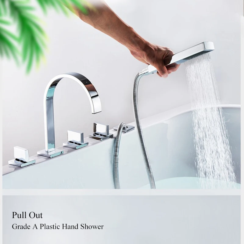 Ulgksd светодиодный кран с водопадом 5 шт. для ванны масло втирают бронзовый