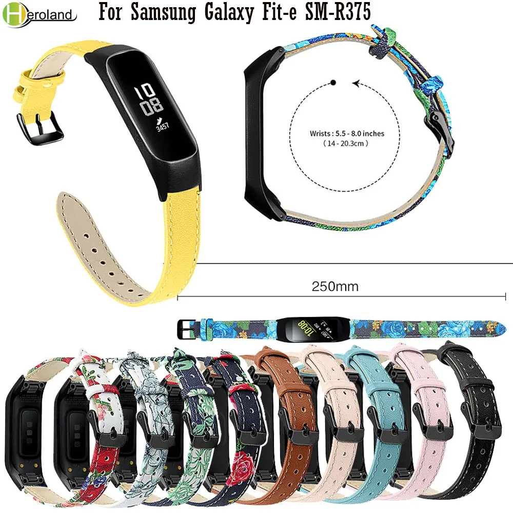 

Genuine Classic Leather watchStrap for Samsung Galaxy Fit-e SM-R375 Wristband Smartwatch Bracelet Sport Replacement Accessories