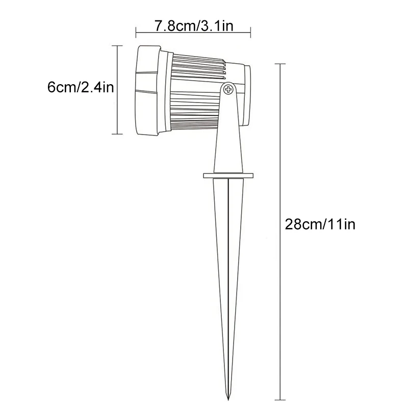 1/2/4 шт. светодиодный COB светильник для сада 9 Вт