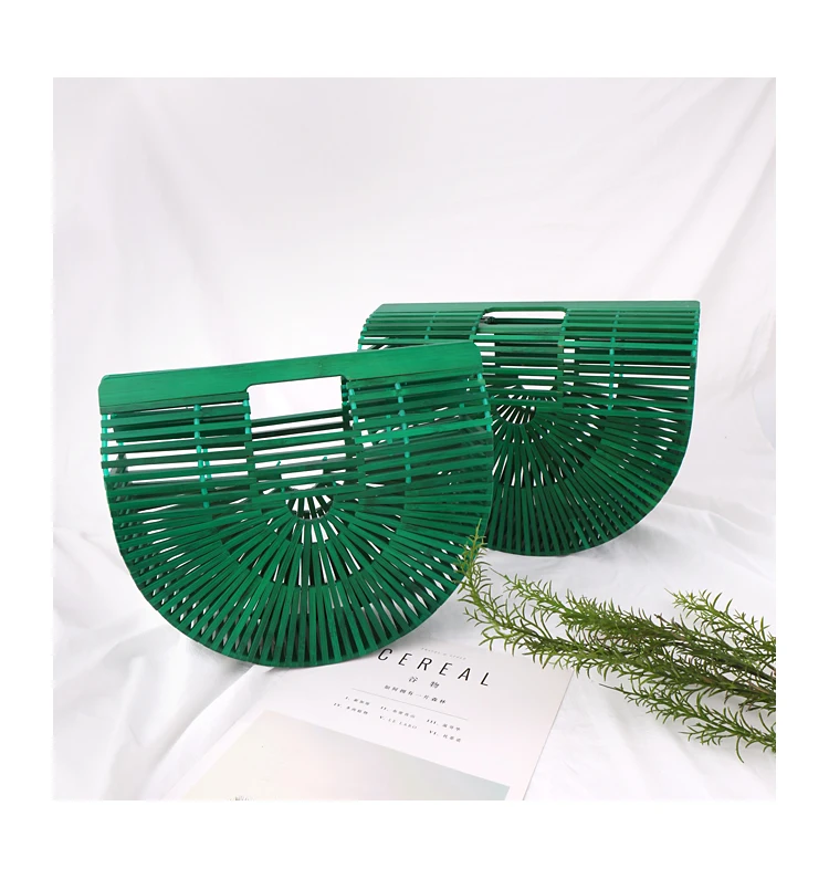 Плетеная вручную круглая Праздничная бамбуковая сумка для женщин портативная