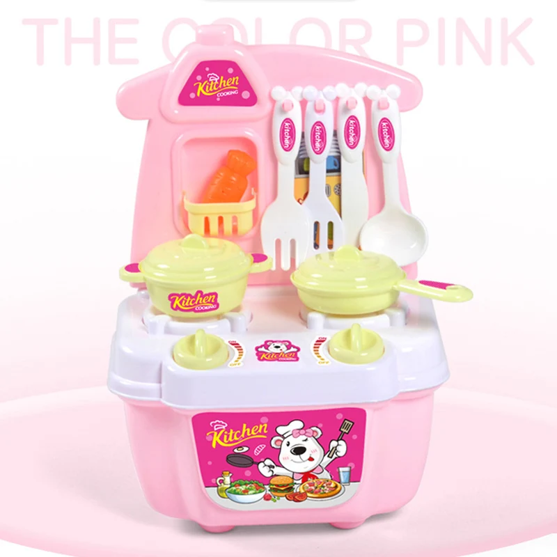 

Игровой кухонный набор для детей, комплект для ролевых игр, игровой домик для малышей NSV775, 21 шт.