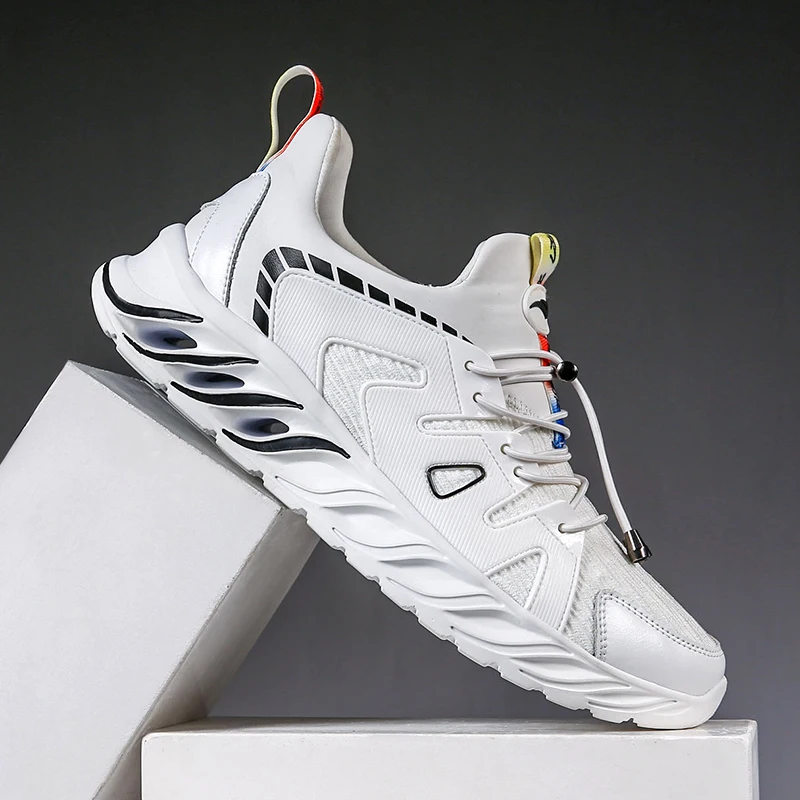 

Men's leather sneakers casual off white shoes men original breathable leather men's sports shoes canvas basketball shoes