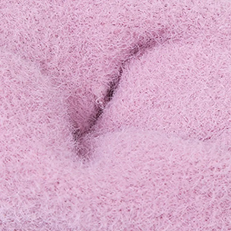 

Fingerless Mittens Women Gloves Solid Color Cute Cartoon Cat Ears Half Finger Flip Gloves Plush Thicken Winter Warm Soft