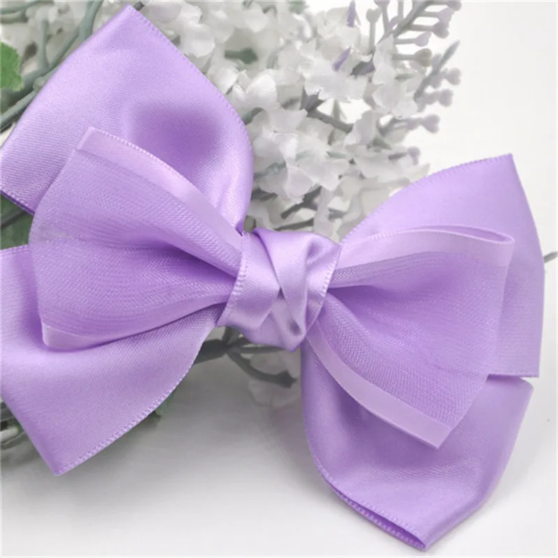 10 шт. большая органза сатин лента бант цветы швейные аппликации 100x70 мм B296 | Дом и