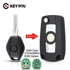 KEYYOU EWS системном 315433 МГц ID44 чип Модифицированная задняя панель автомобиля дистанционного ключа для BMW 1357 серии 318 325 330 525 530 540 E38 E39 E46