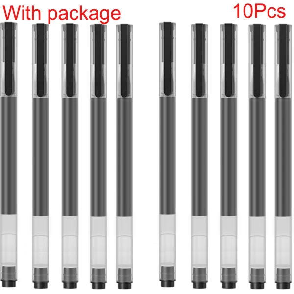 Гелевые ручки Xiaomi MI 10 шт ручки гелевые черные 12 штук square 0 5 мм в ассортименте schiller