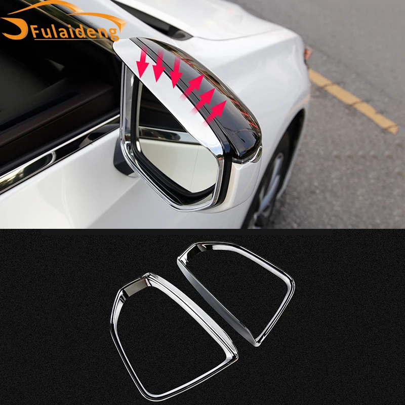 

2pcs For Lexus ES350 ES300h 2018-2020 ABS Chrome Rearview Mirror Rain Eyebrow Cover Trim Frame Moulding Car Accessories
