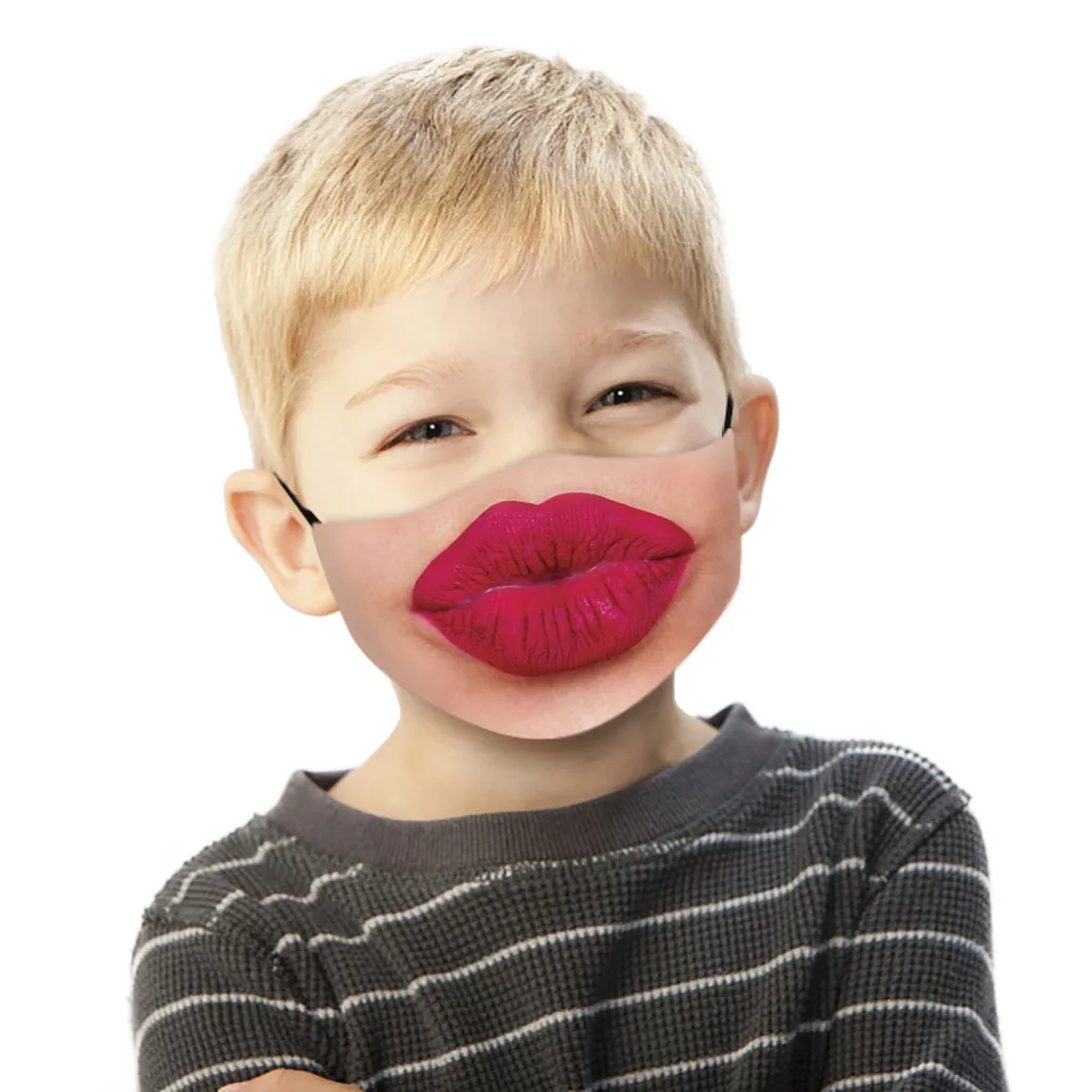 2020 быстрая доставка детский Дышащий моющийся шарф для лица с забавным принтом