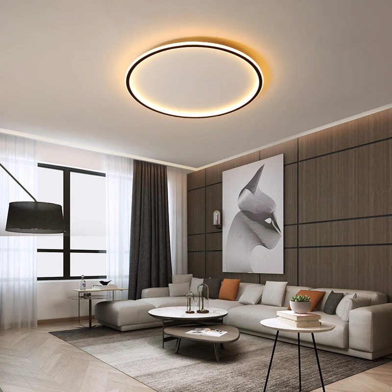 

Ultra-Thin Led Ceiling Lamp Modern Chandelier Lamp Rectangular Round Home Nordic Creative Bedroom Lamp Iron Designer Lamps