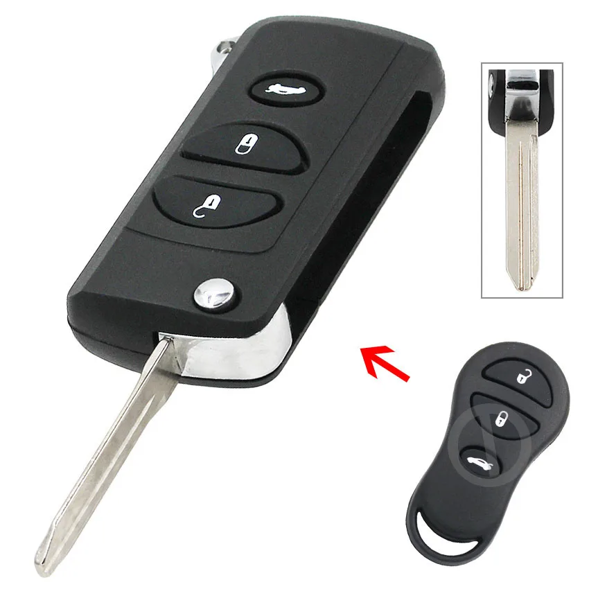 Чехол для автомобильного ключа пульта 2/3/4 кнопки Chrysler Sebring 300 м|car key shell case|buttons