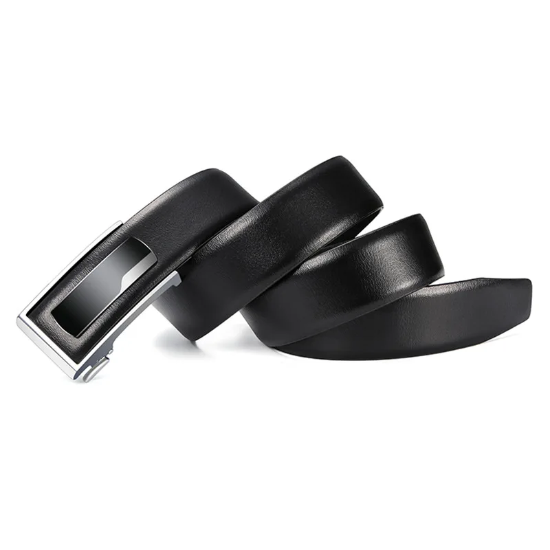 

Business minimalist style Full Grain Cow Leather Genuine Leather Belt Men Genuine Luxury Leather Belts Metal Automatic Buckle