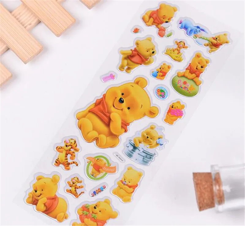 3D Мультяшные наклейки Винни-Пух детские игрушки наклейки-пузыри подарок учителю