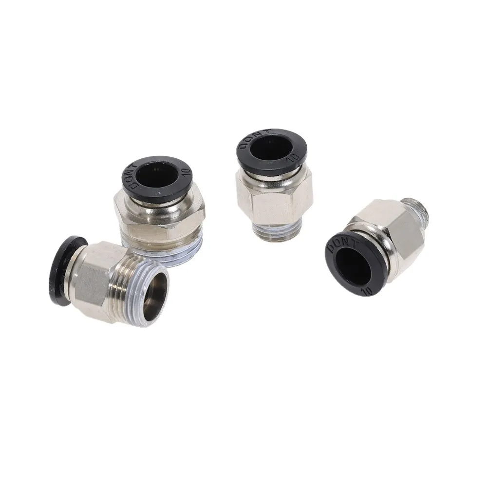 Пневматические Фитинги PC10 10 шт. наружная резьба 1/8 1/4 3/8 1/2 01 02 03 04 для трубчатой