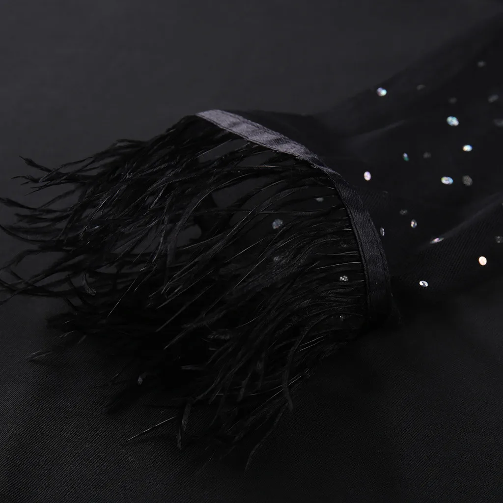 Сексуальное Сетчатое лоскутное платье с блестками для женщин вязанное крючком