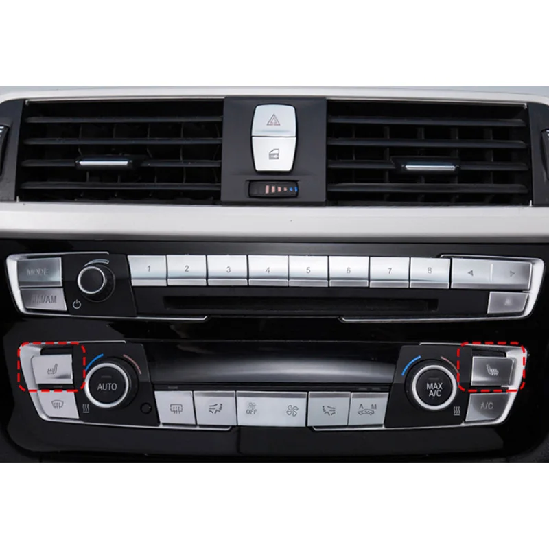

Car Styling Control Air Conditioning CD Panel Button Cover Sitckers for BMW 3 4 Series 3GT F30 F32 F34 Interior Car Accessories