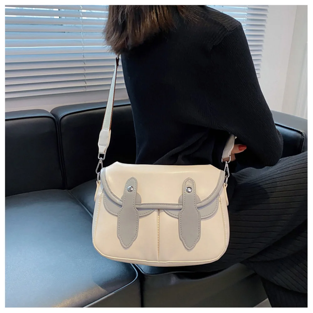 

Fashion Joint Color High Capacity PU One Shoulder Message Bag Handbag 0113