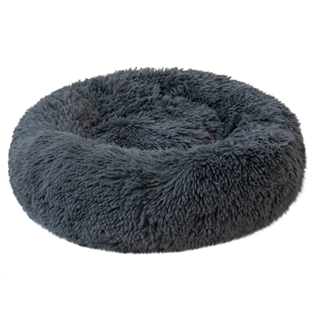 

Pet Dog Bed Cat Litter Kennel Plush Round Soft Deep Sleep Warm Pad Pet Supplies Dog Pad Washable Cat And Dog Beds Large Dogs