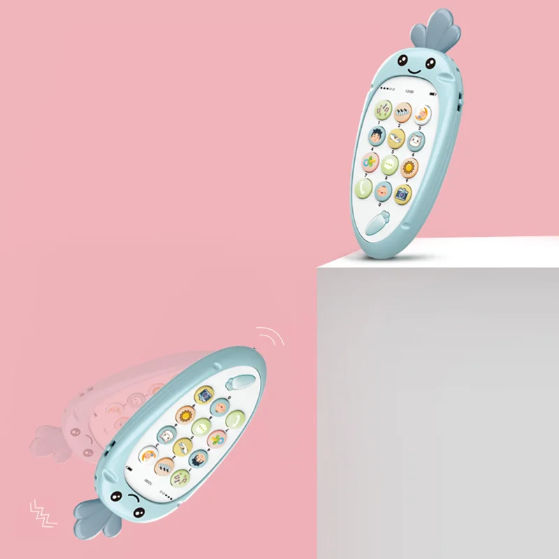 Электронная игрушка мультфильм телефон детский мобильный Обучающие игрушки