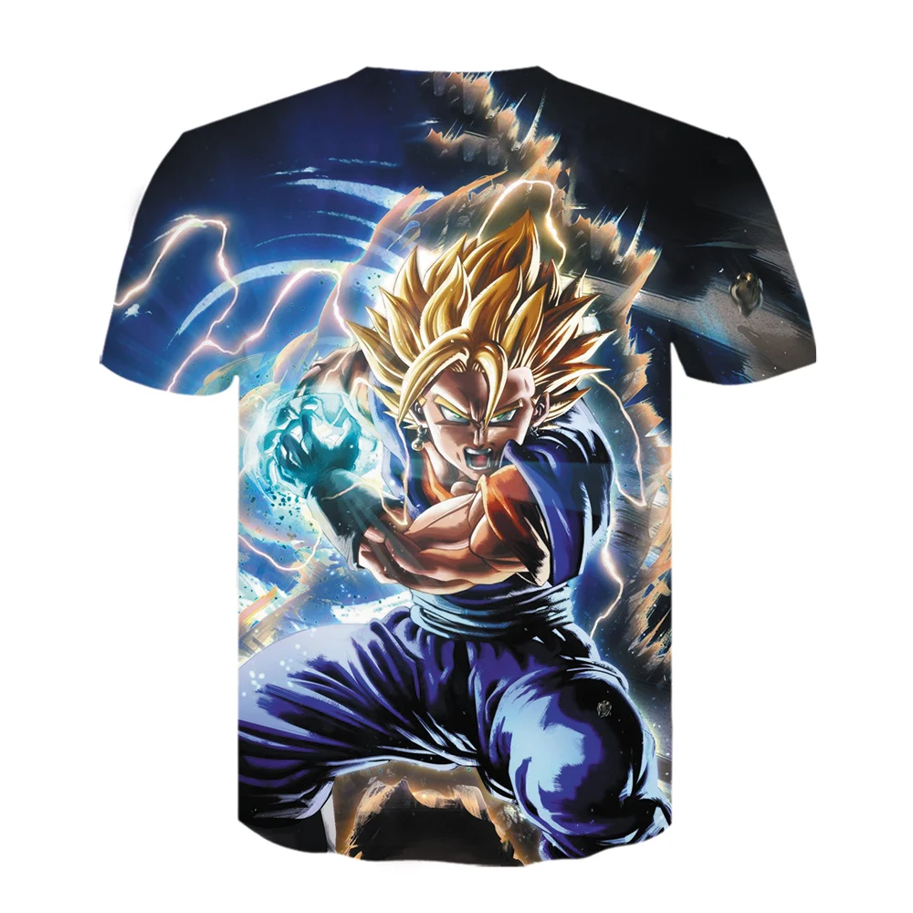 DEWIN Du Dragon Ball футболка с круглым вырезом и 3D принтом, уличная одежда, мужская футболка с коротким рукавом, Аниме футболки, косплей топы размера плюс