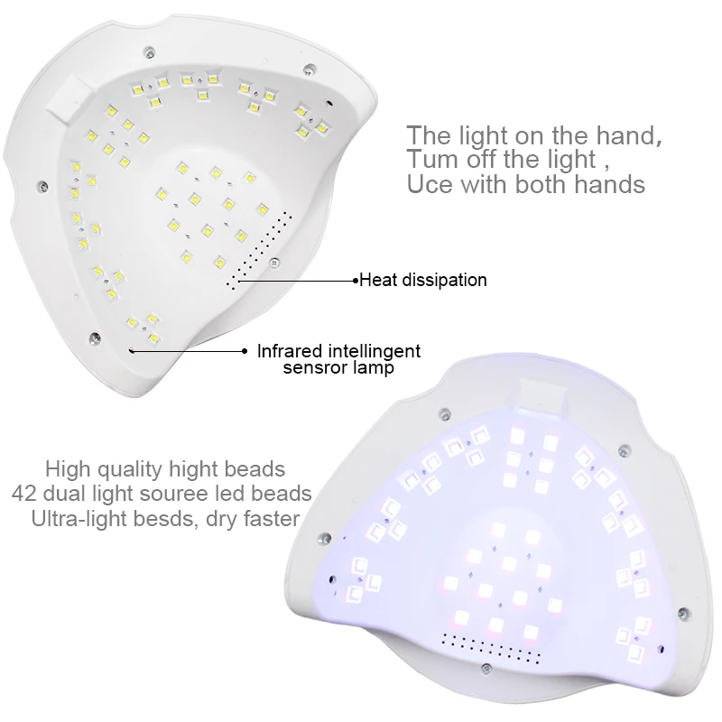 84/54/24W светодиодный светильник для лака ногтей Сушилки двойной ручной 42/36 штук