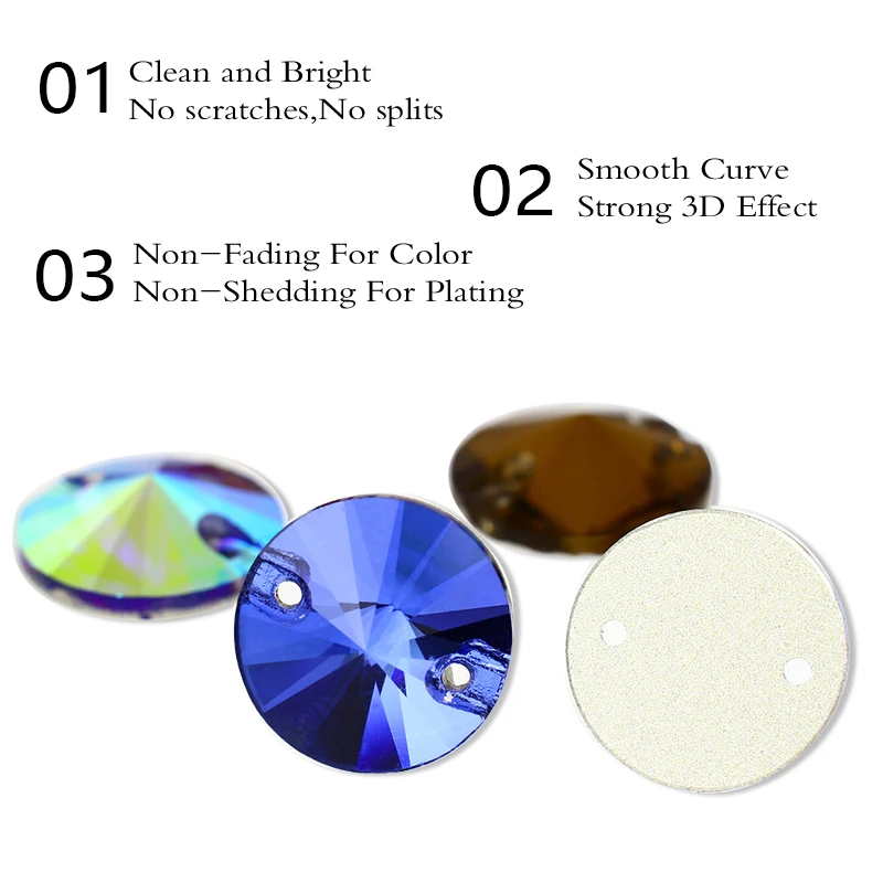 Rivoli пришить стразы с украшением в виде кристаллов аксессуары для шитья плоской