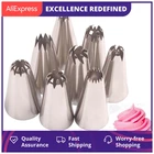 8 шт.компл. большой Размеры насадка для декорирования торта Кухня аксессуары крем для глазировки Fondant (сахарная) Насадки для выдавливания крема в виде роз Fondant (сахарная) сахара отделочных работ