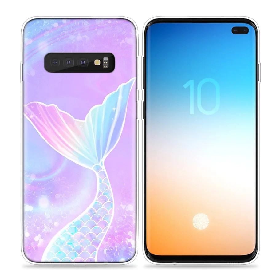 Чехол с русалочкой для samsung Galaxy Note 10 S10 5G S10e S8 S9 S7 8 9 J4 J6 Plus силиконовый чехол для телефона Schale