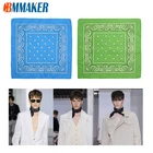 Велосипедная бандана в стиле хип-хоп, многофункциональный квадратный шарф, головная повязка с принтом пейсли черного, красного цветов, 55 х55 см для женщинмужчинмальчиковдевочек