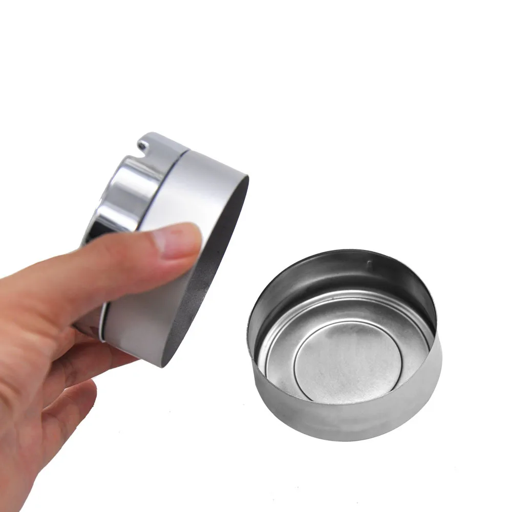Премиум нержавеющая сталь тушение круглая роторная крышка пепельница сигарета
